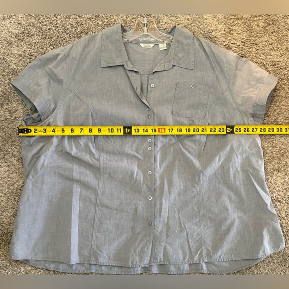 Riders Slimming Denim Blue Shirt (3X) - Picture 4 of 6